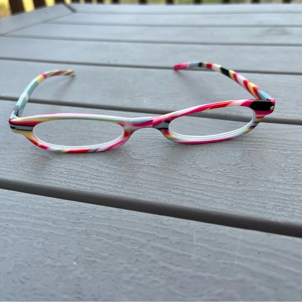 Reading Glasses Red Pink Tie Dye Swirl Multi Fashionista Visionista CPR24 +2.25